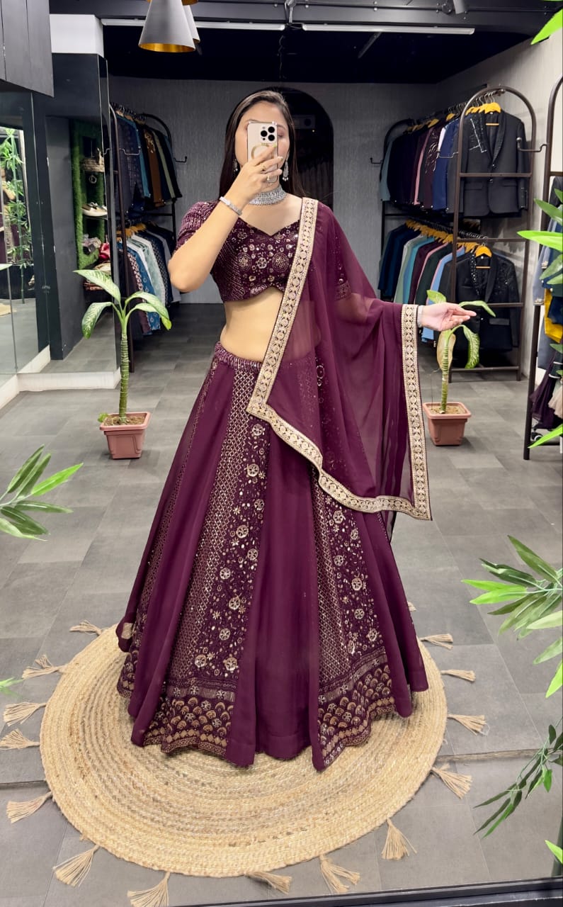 Ab -574 Stast Zari Work Readymade Lehenga Choli