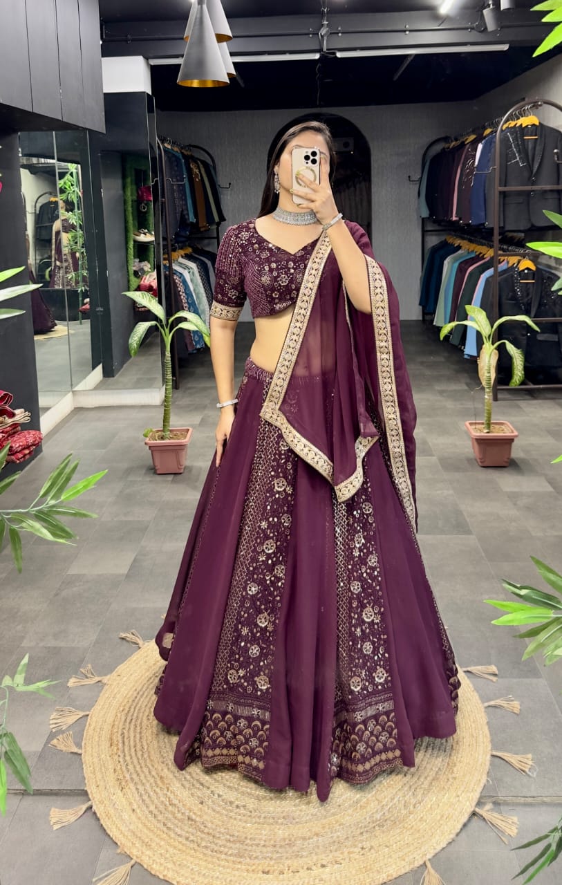 Ab -574 Stast Zari Work Readymade Lehenga Choli