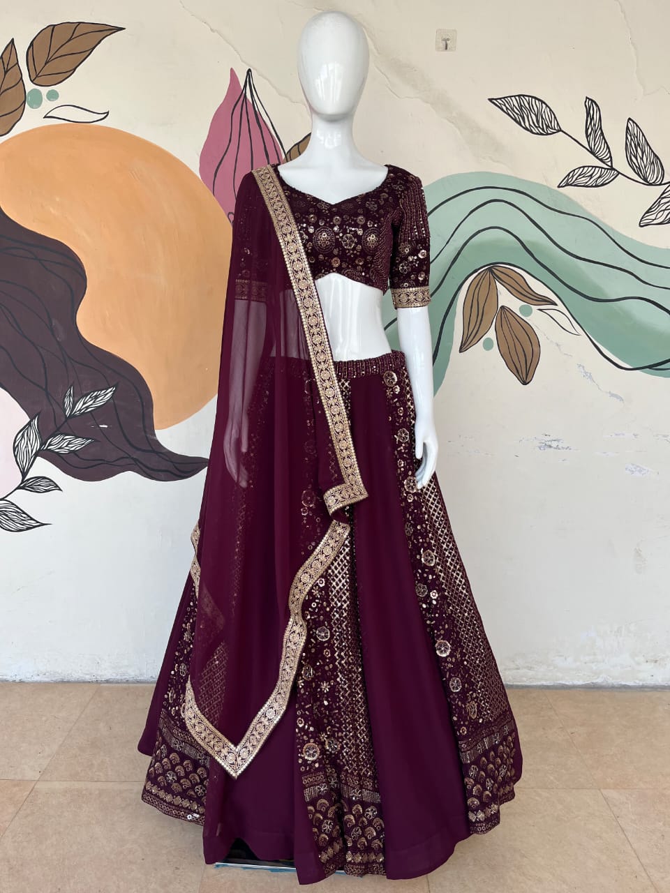 Ab -574 Stast Zari Work Readymade Lehenga Choli