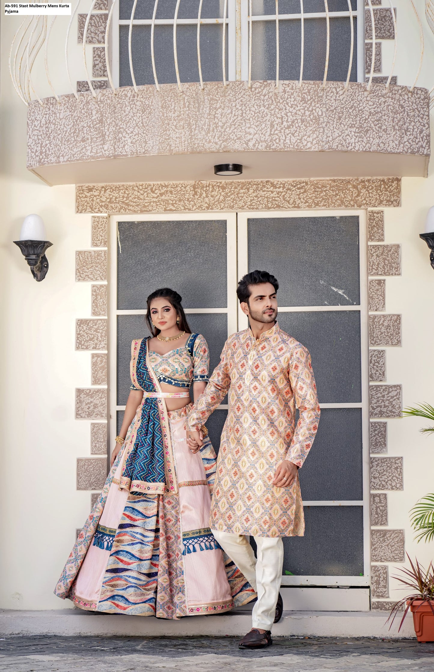 Ab-591 Stast Mulberry Mens Kurta Pyjama