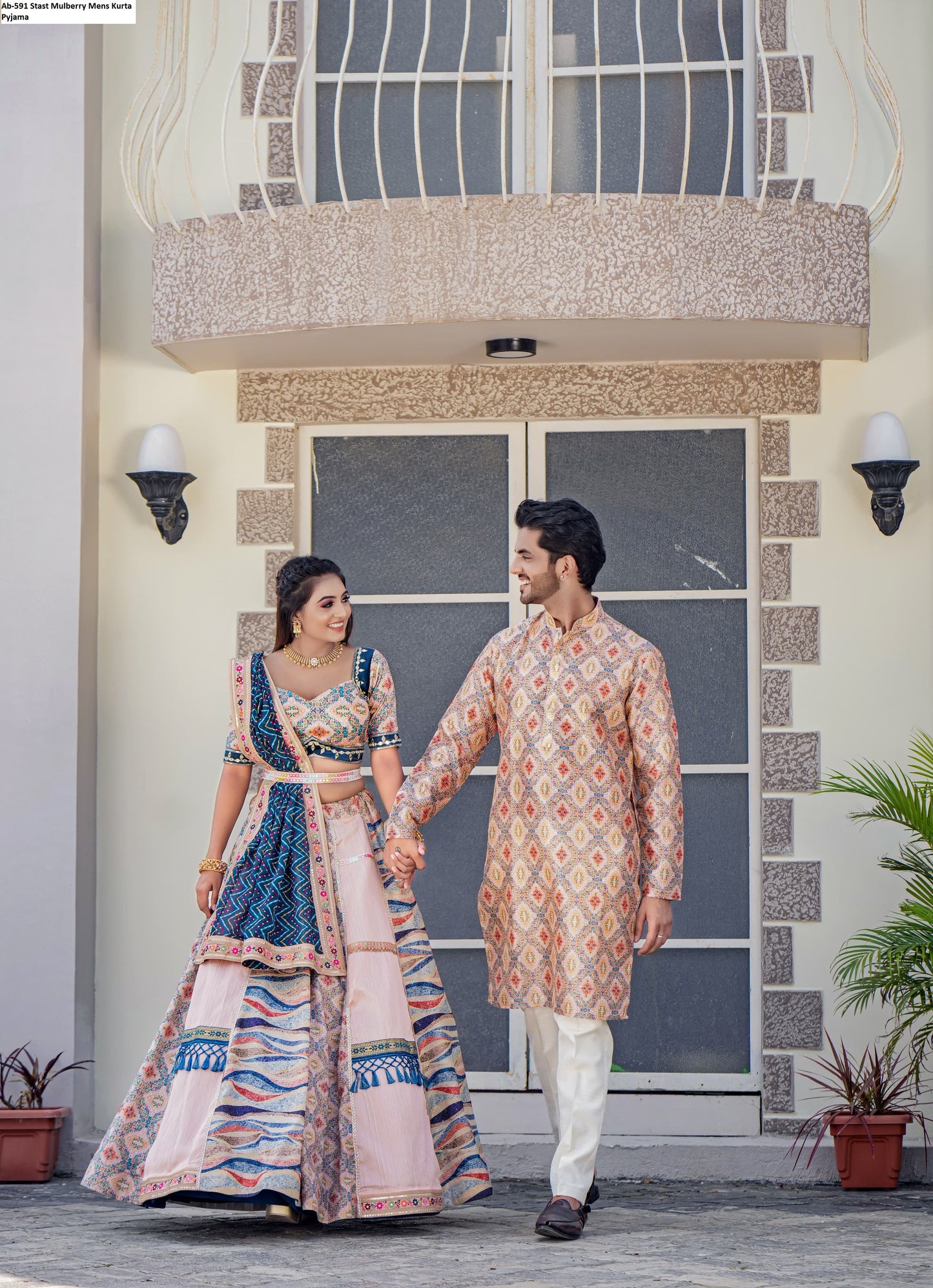 Ab-591 Stast Mulberry Mens Kurta Pyjama