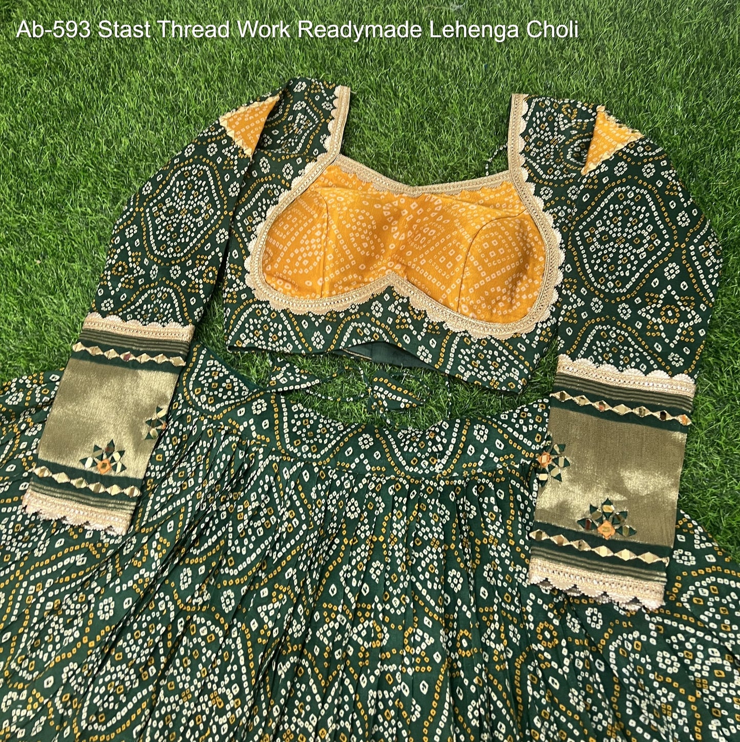 Ab-593 Stast Thread Work Readymade Lehenga Choli