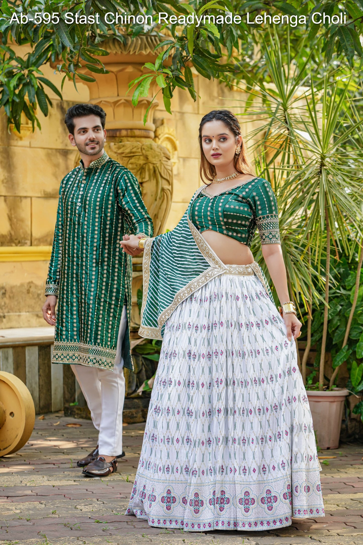 Ab-595 Stast Chinon Readymade Lehenga Choli