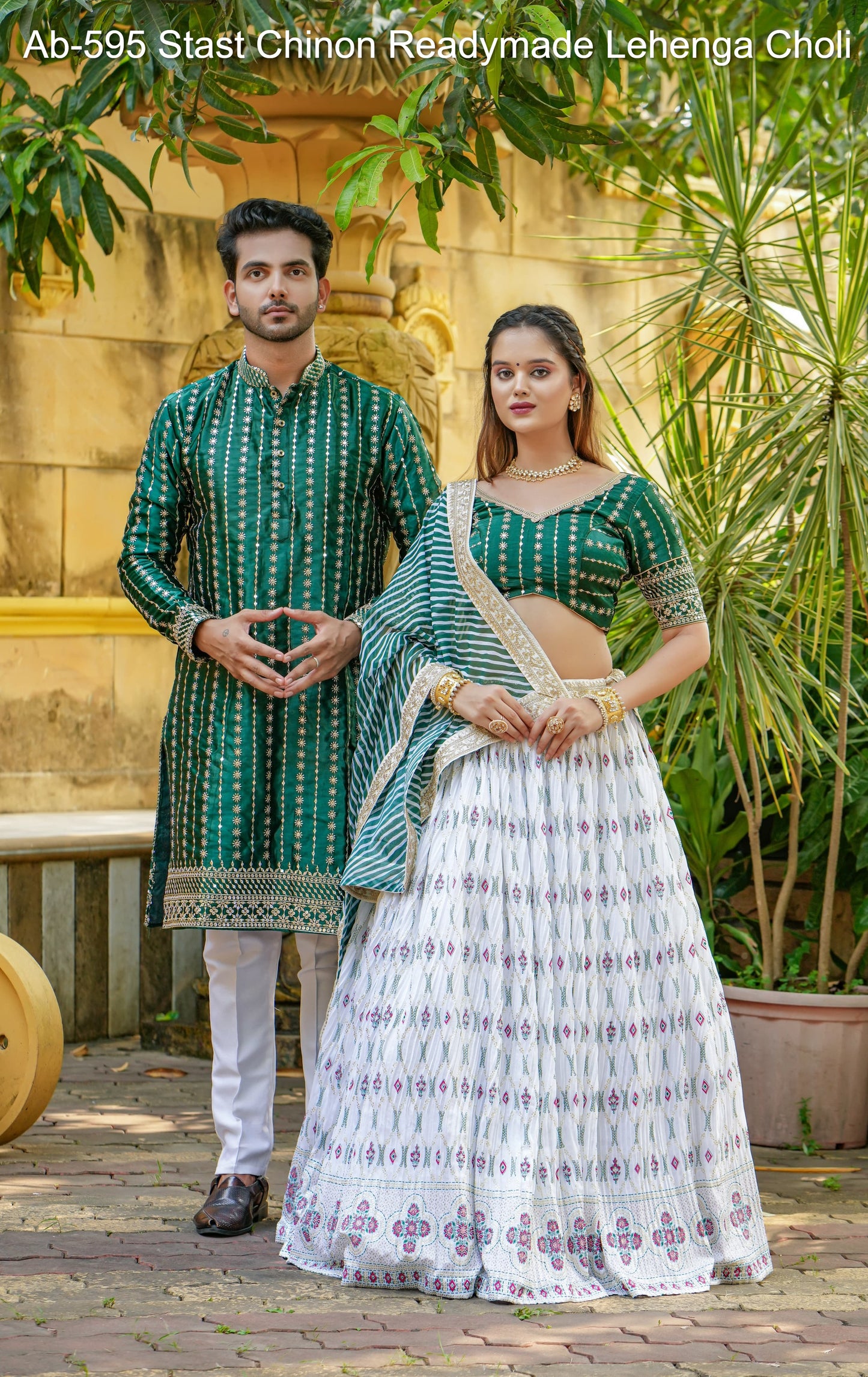 Ab-595 Stast Chinon Readymade Lehenga Choli