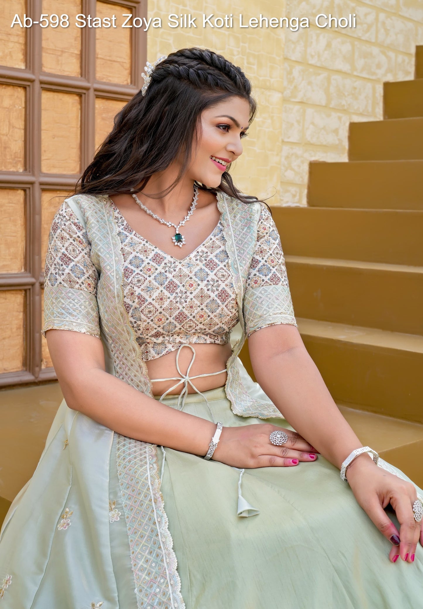 Ab-598 Stast Zoya Silk Koti Lehenga Choli