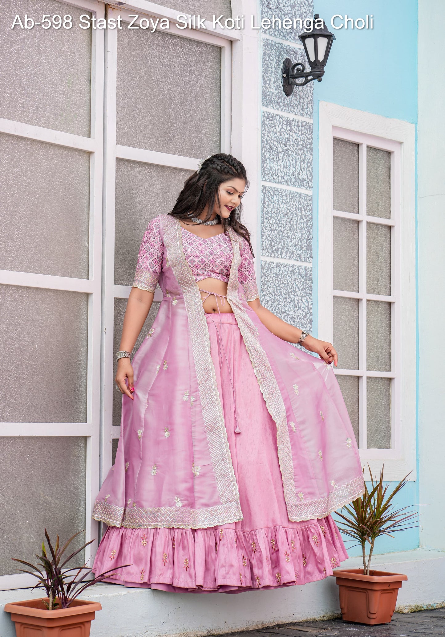 Ab-598 Stast Zoya Silk Koti Lehenga Choli