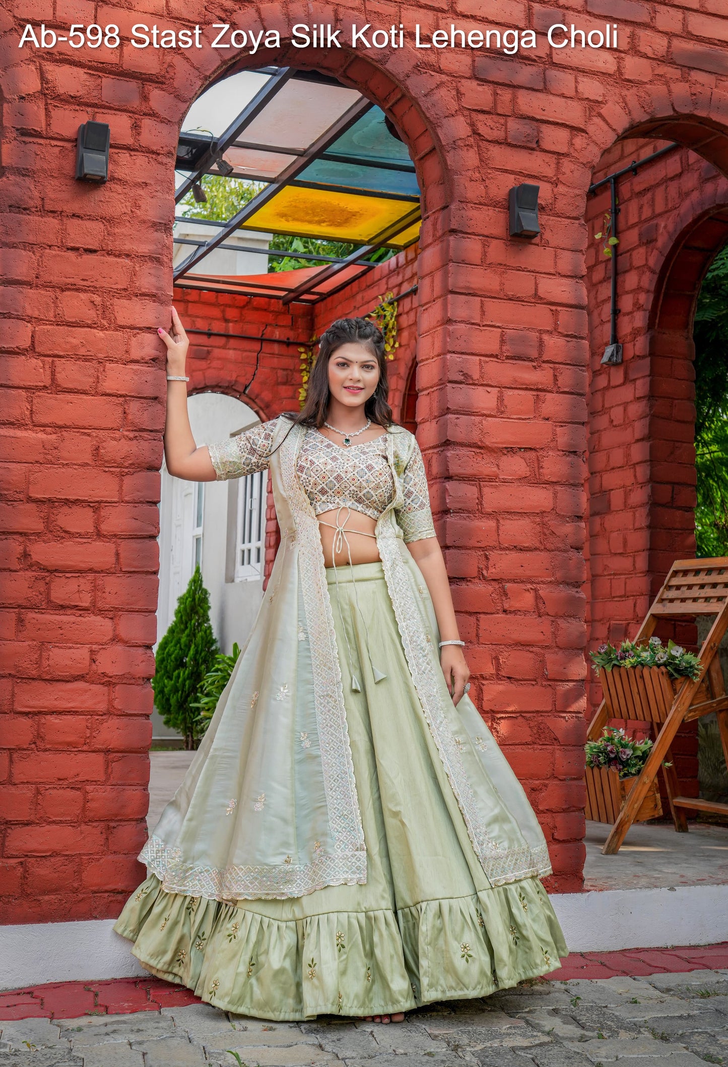 Ab-598 Stast Zoya Silk Koti Lehenga Choli