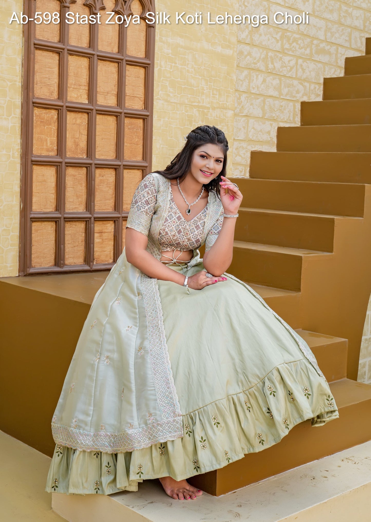 Ab-598 Stast Zoya Silk Koti Lehenga Choli
