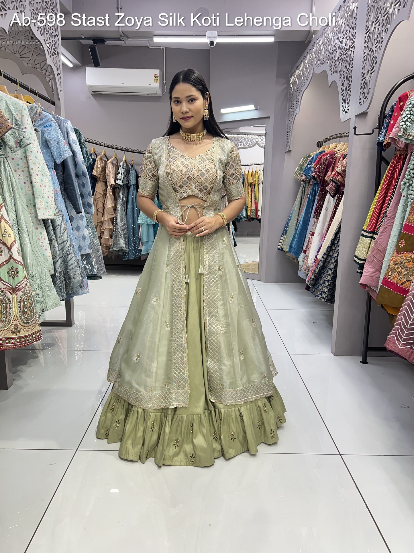 Ab-598 Stast Zoya Silk Koti Lehenga Choli