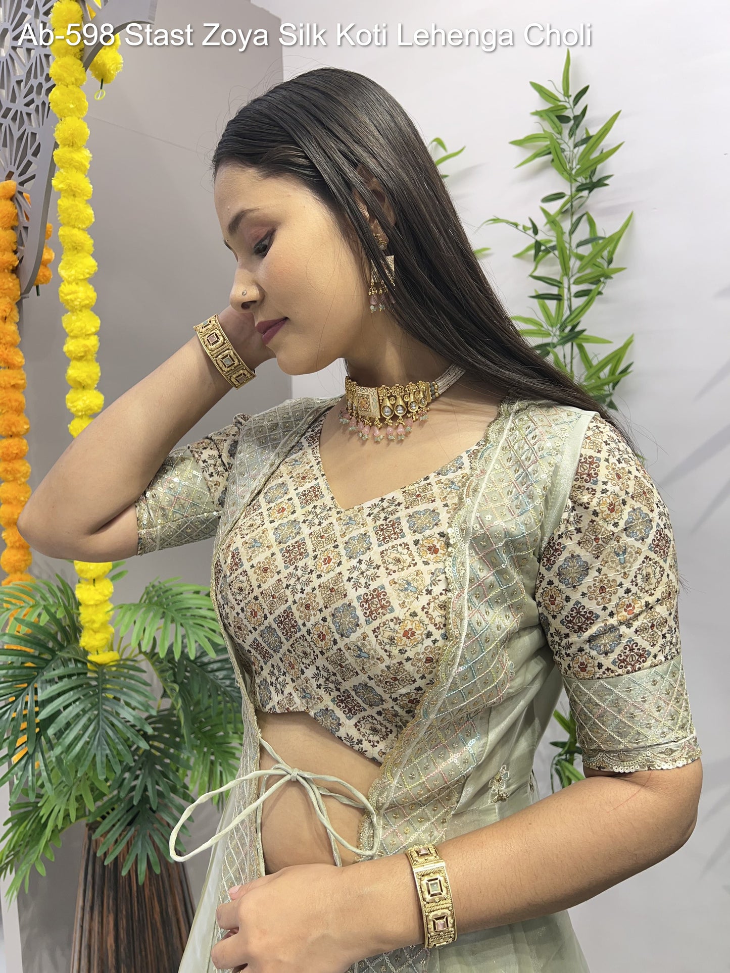 Ab-598 Stast Zoya Silk Koti Lehenga Choli
