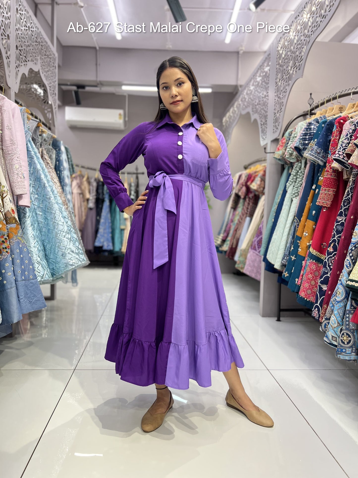 Ab-627 Stast Malai Crepe One Piece
