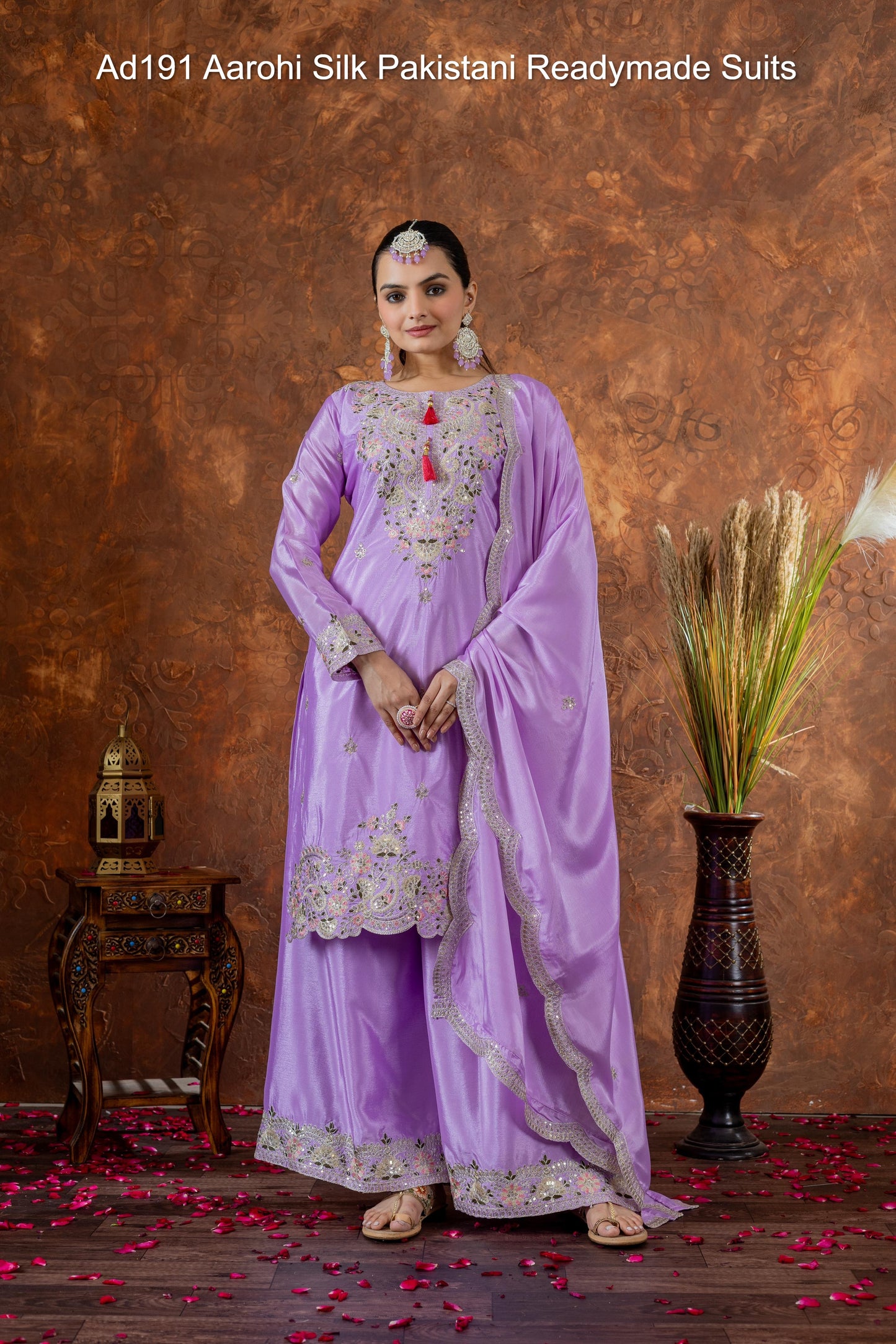 Ad191 Aarohi Silk Pakistani Readymade Suits