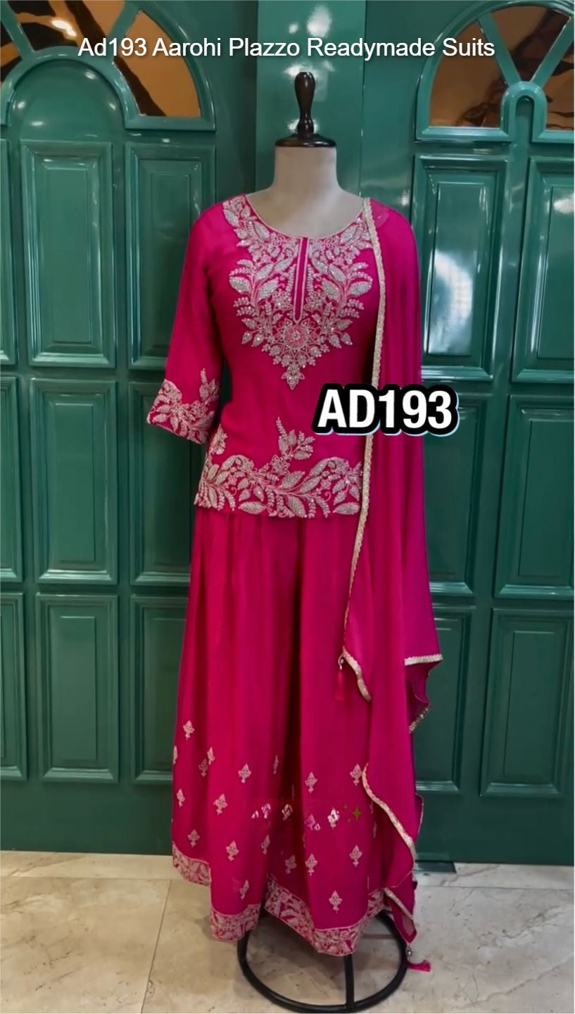Ad193 Aarohi Plazzo Readymade Suits