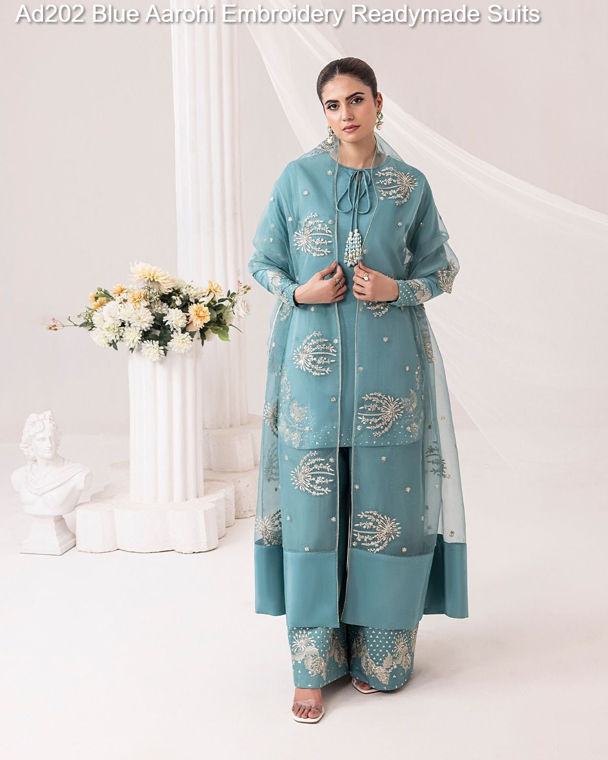 Ad202 Blue Aarohi Embroidery Readymade Suits