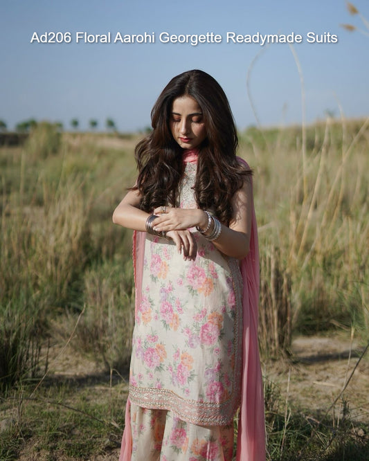 Ad206 Floral Aarohi Georgette Readymade Suits