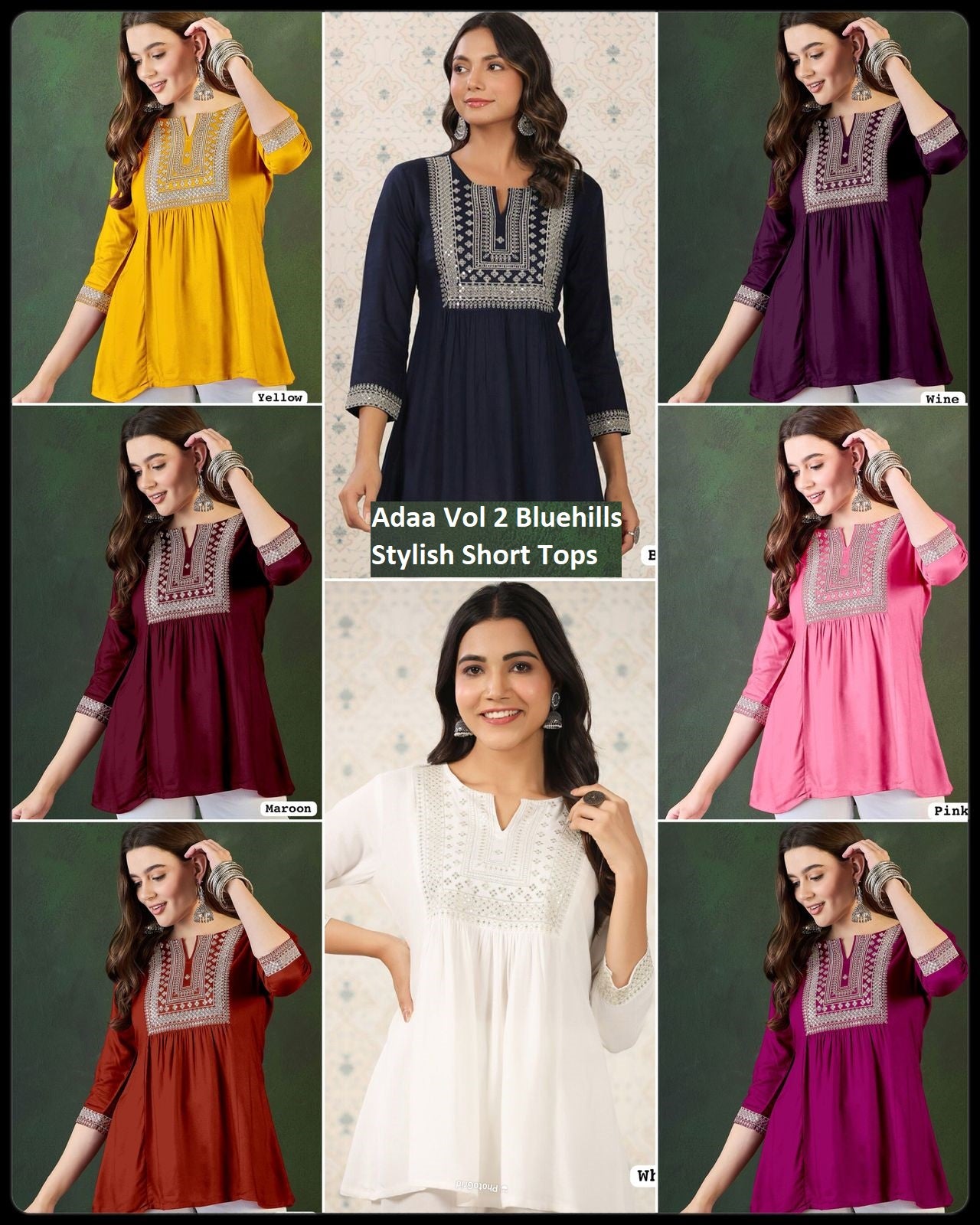 Adaa Vol 2 Bluehills Heavy Rayon Women Top