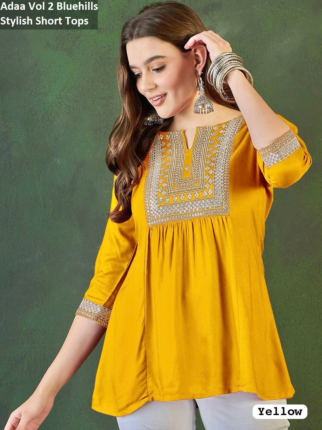 Adaa Vol 2 Bluehills Heavy Rayon Women Top