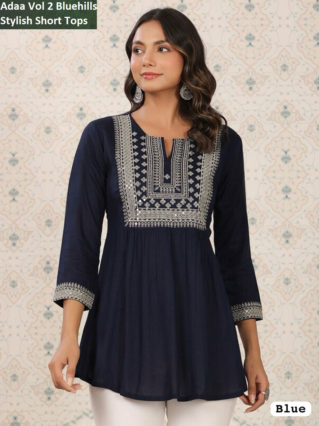 Adaa Vol 2 Bluehills Heavy Rayon Women Top