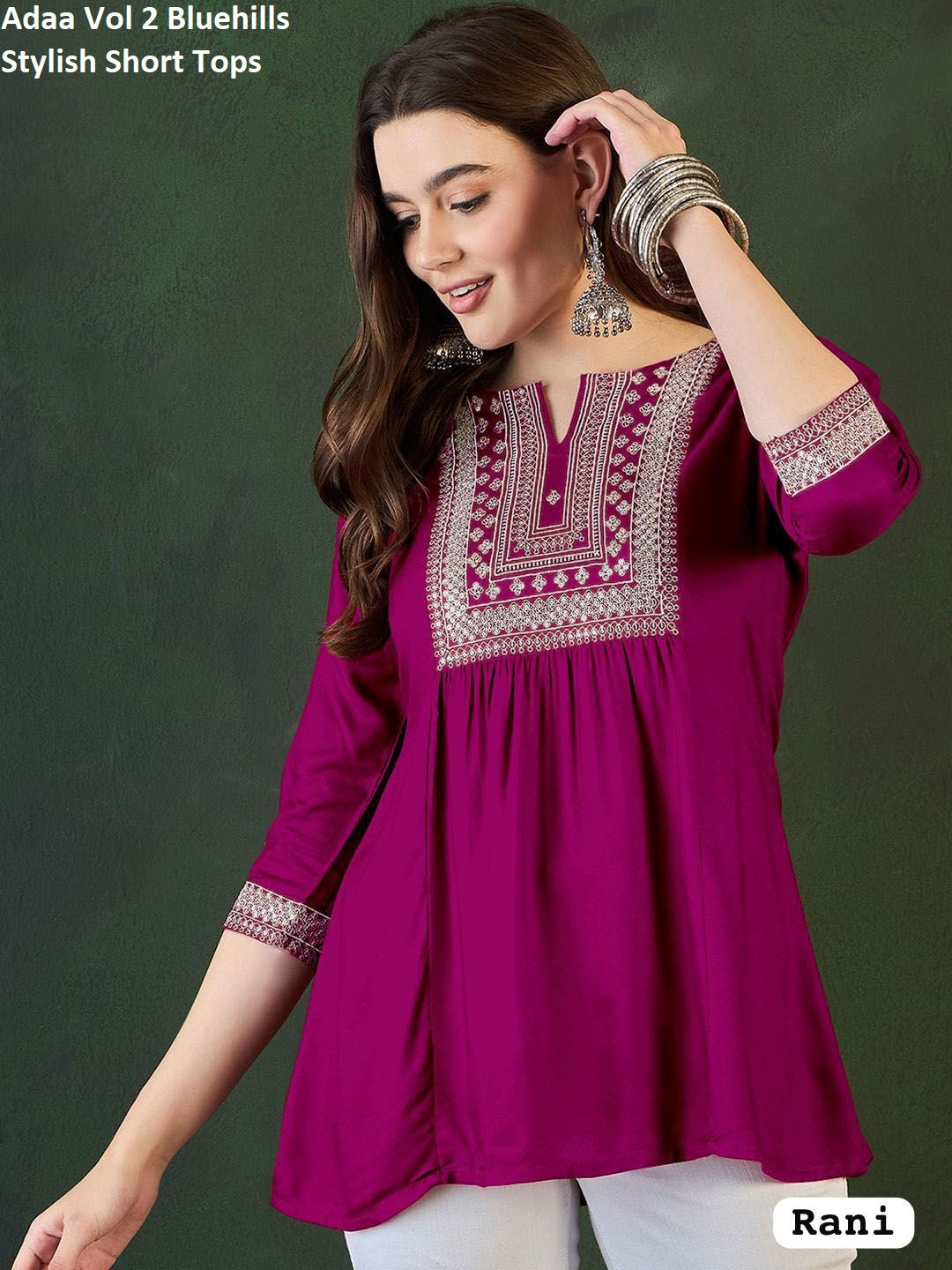Adaa Vol 2 Bluehills Heavy Rayon Women Top