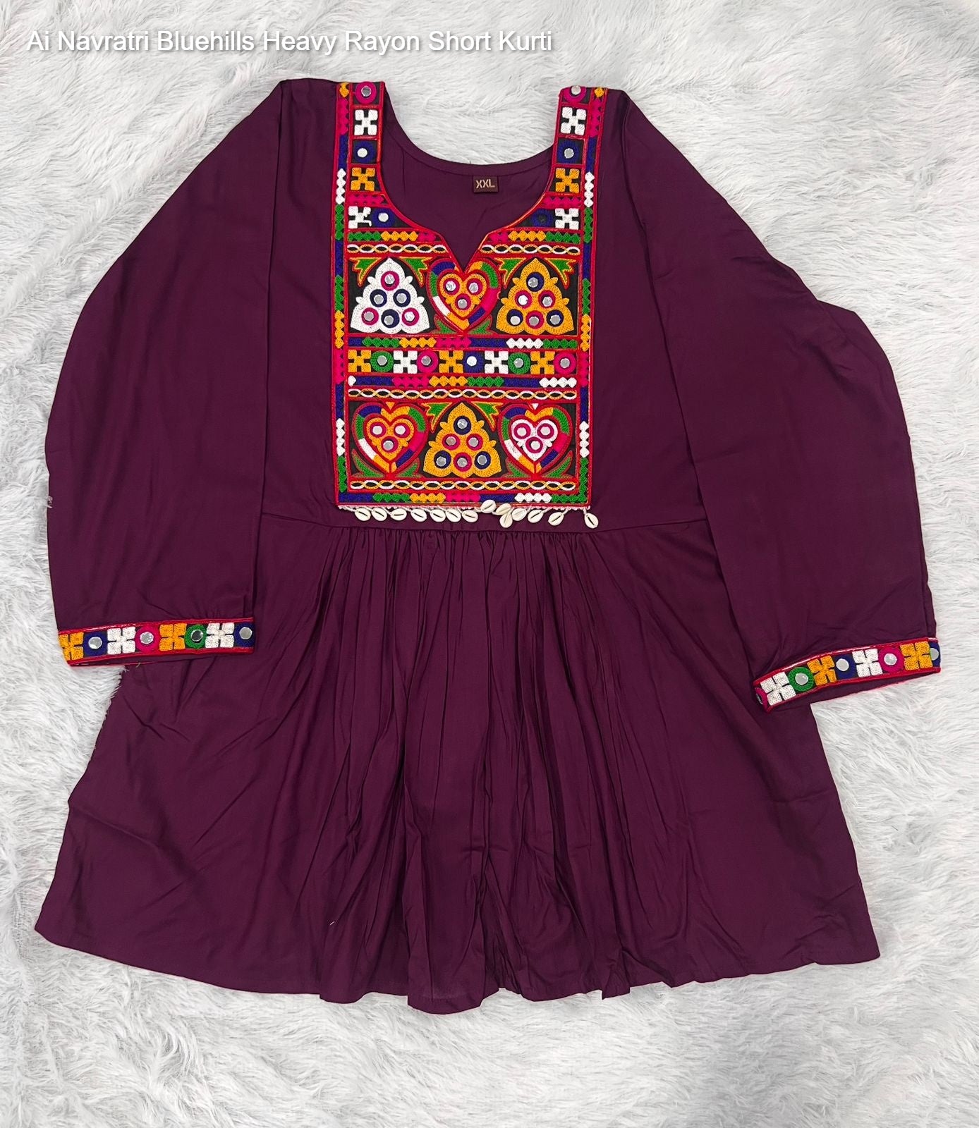 Ai Navratri Bluehills Heavy Rayon Short Kurti