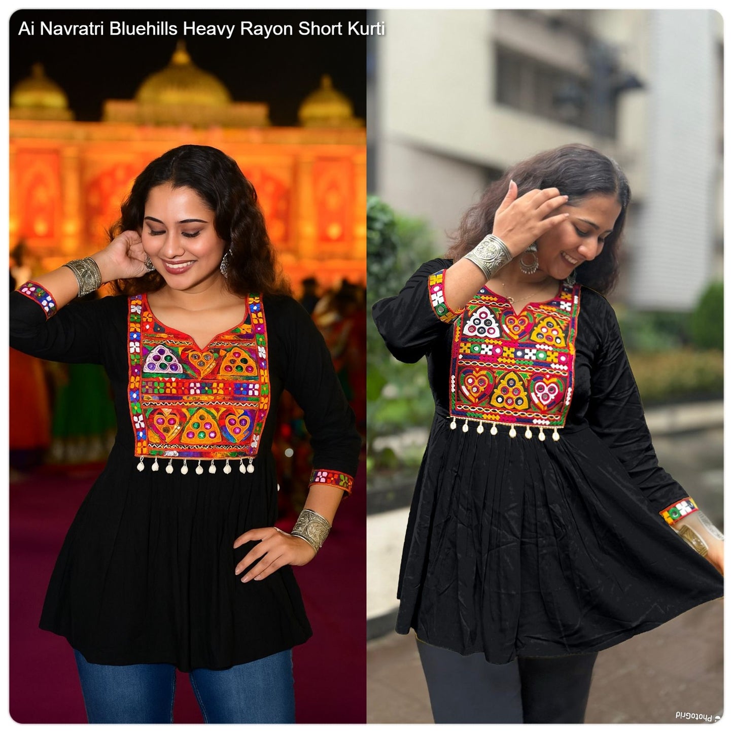 Ai Navratri Bluehills Heavy Rayon Short Kurti