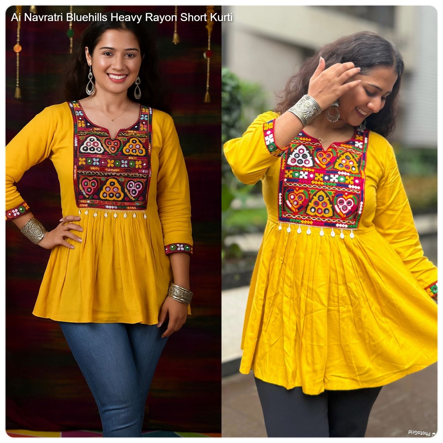 Ai Navratri Bluehills Heavy Rayon Short Kurti