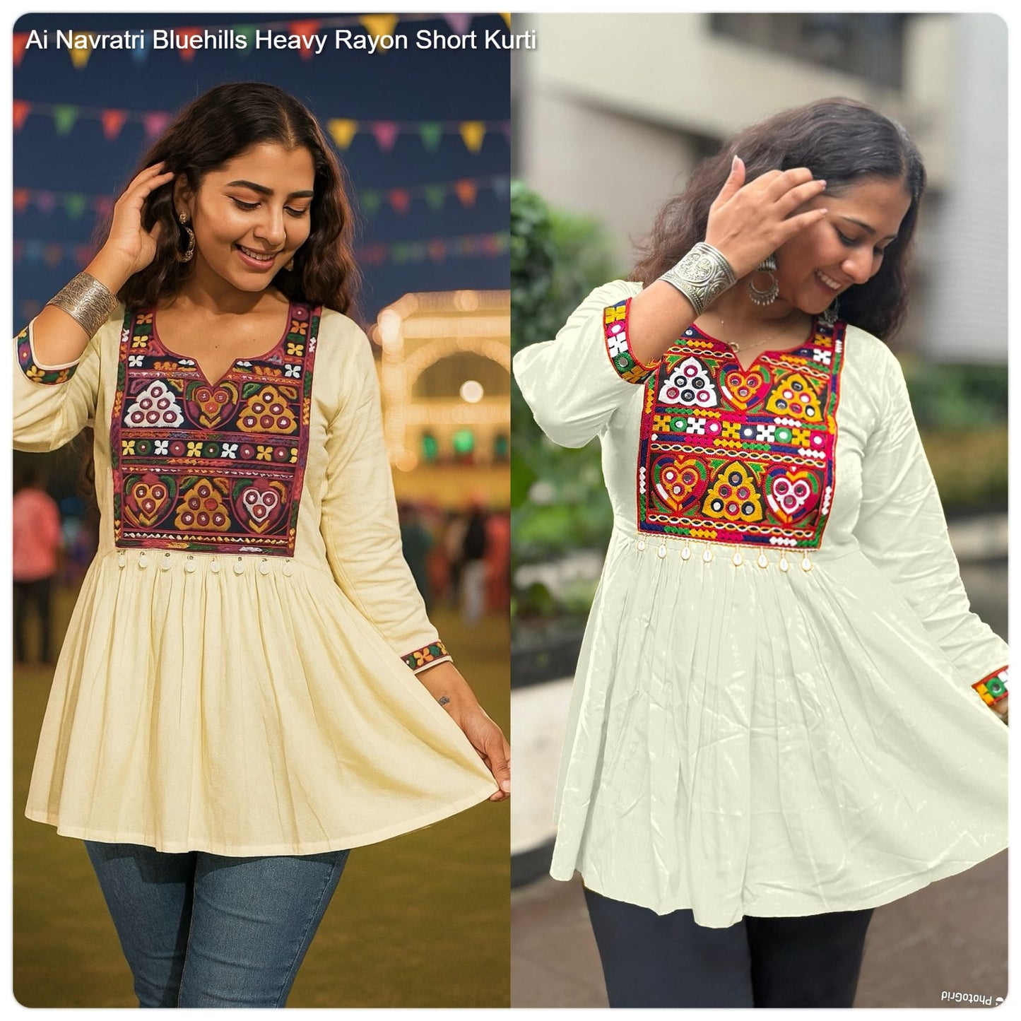 Ai Navratri Bluehills Heavy Rayon Short Kurti
