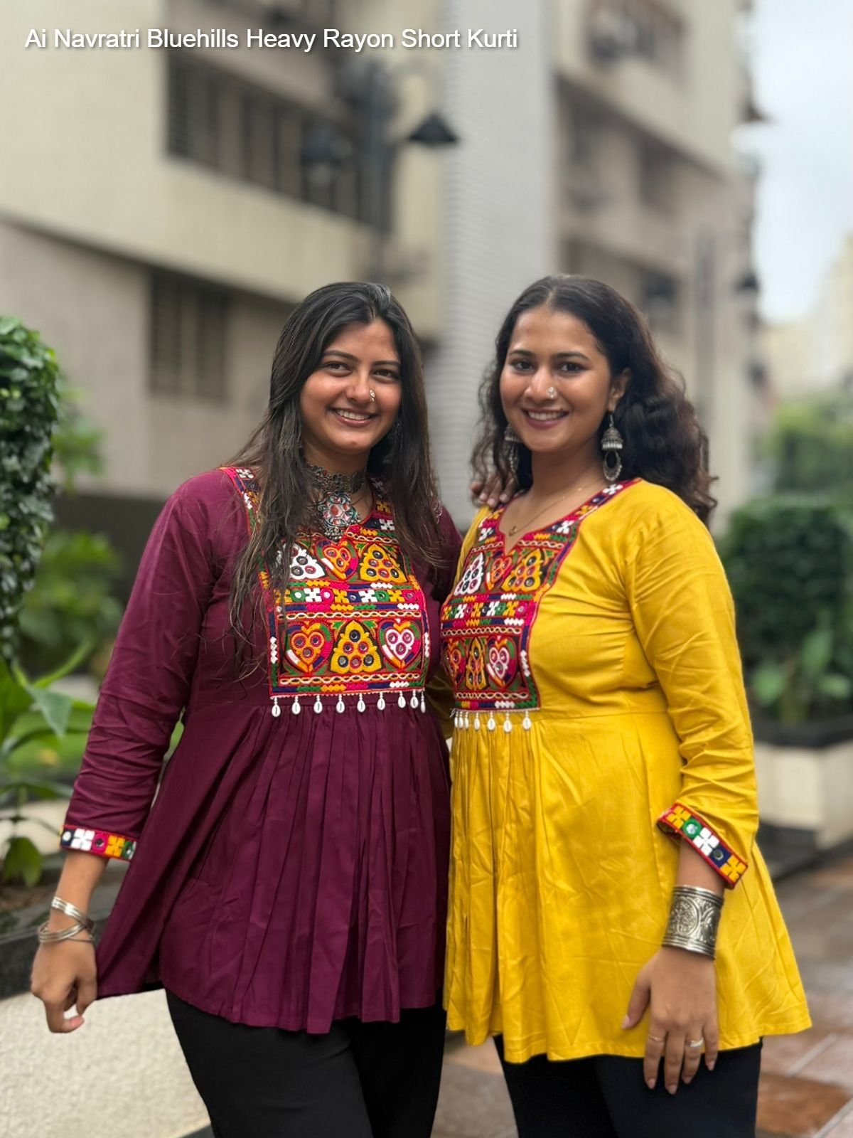 Ai Navratri Bluehills Heavy Rayon Short Kurti
