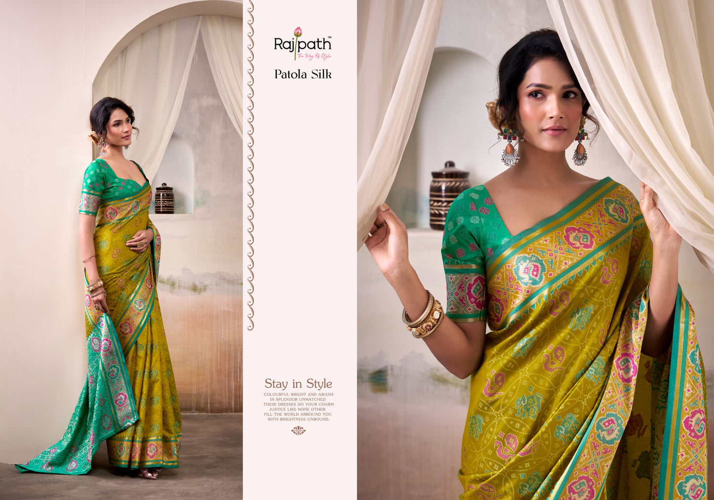 Airaavat Patola Green Rajpath Silk Sarees