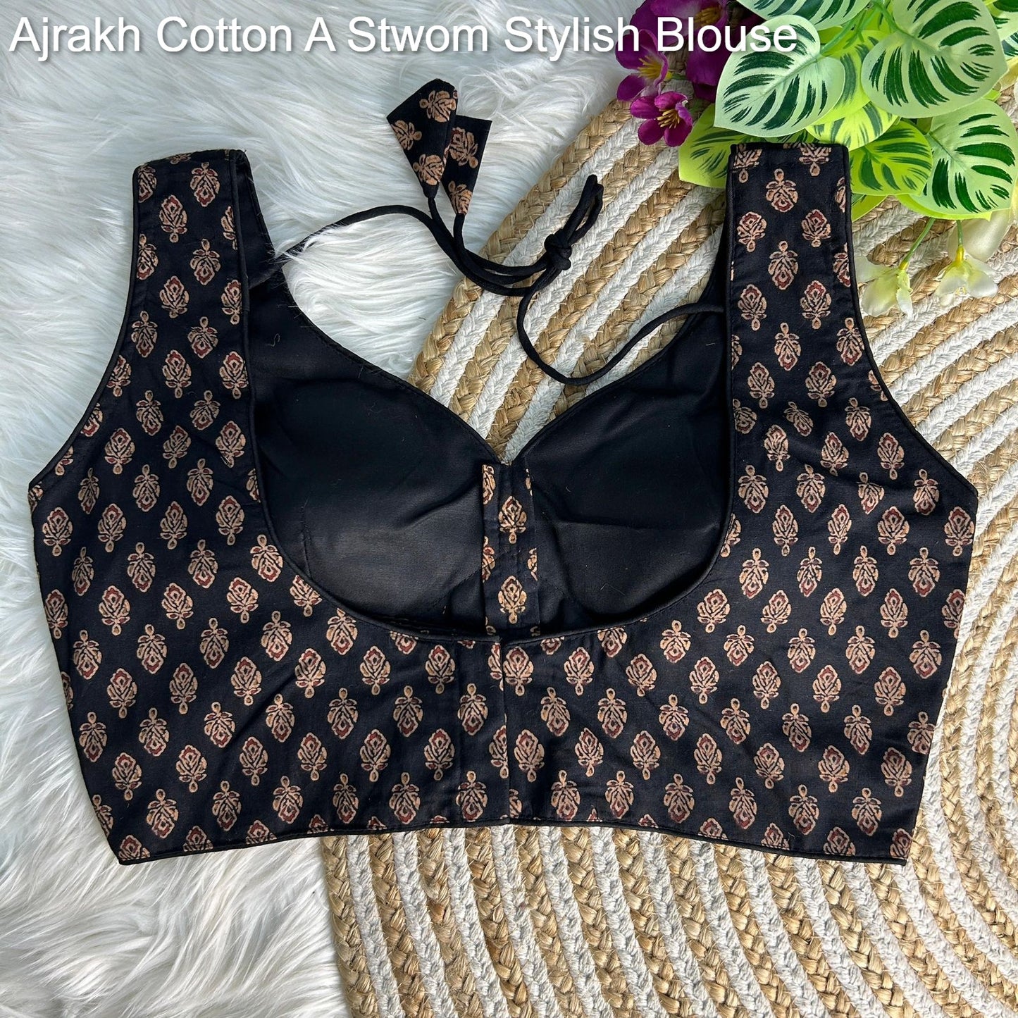 Ajrakh Cotton A Stwom Stylish Blouse