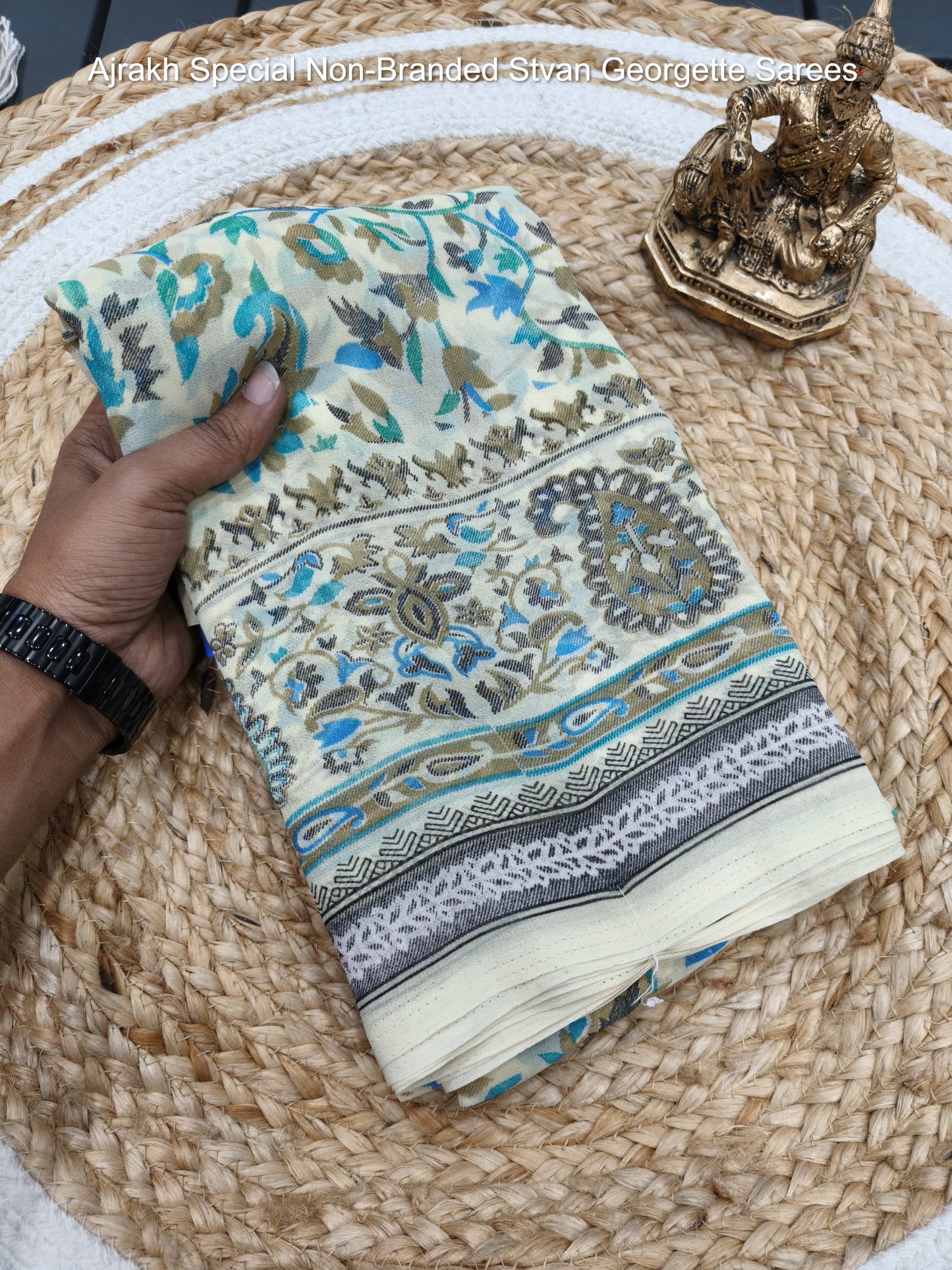 Ajrakh Special Non-Branded Stvan Georgette Sarees