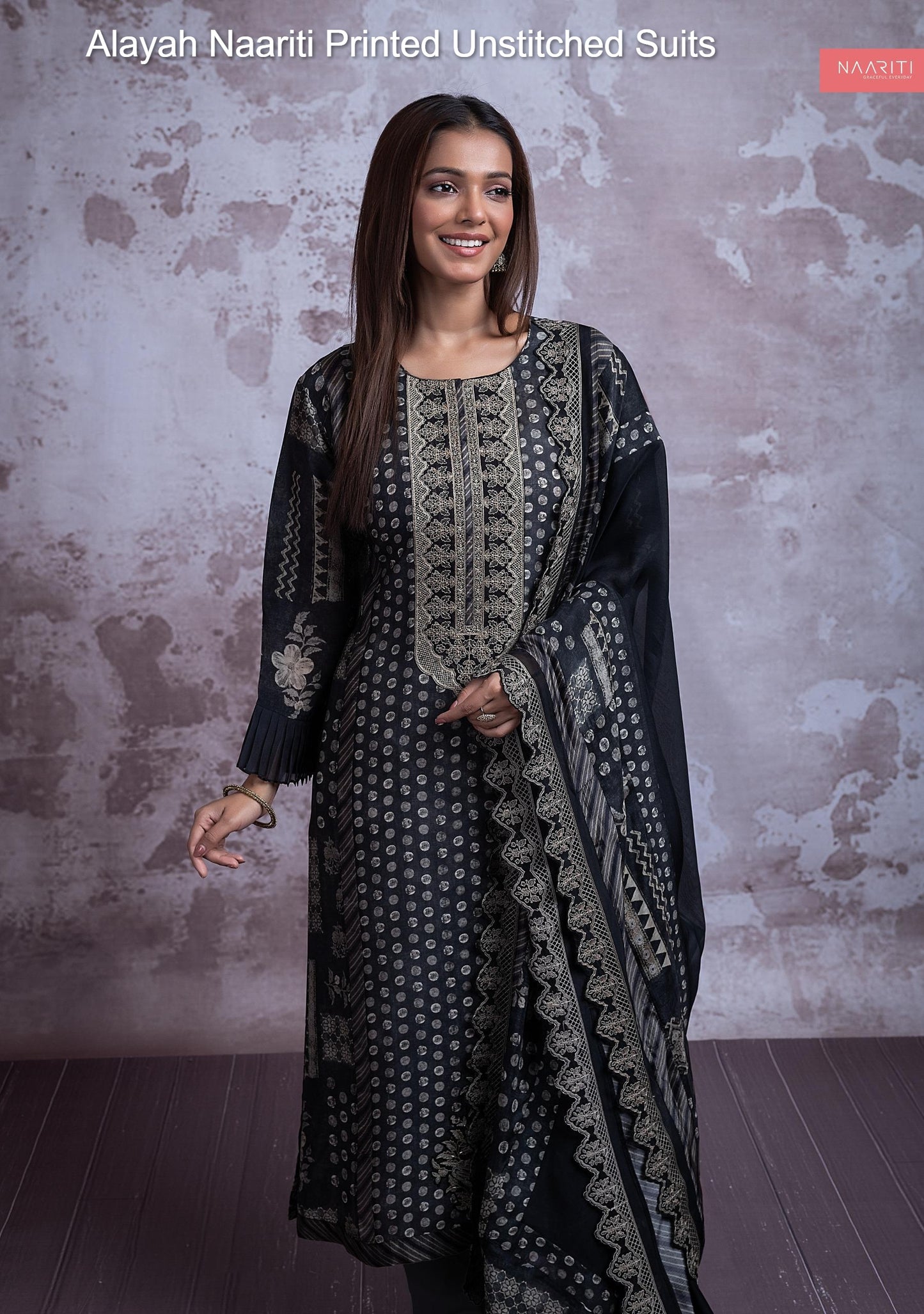 Alayah Naariti Printed Unstitched Suits