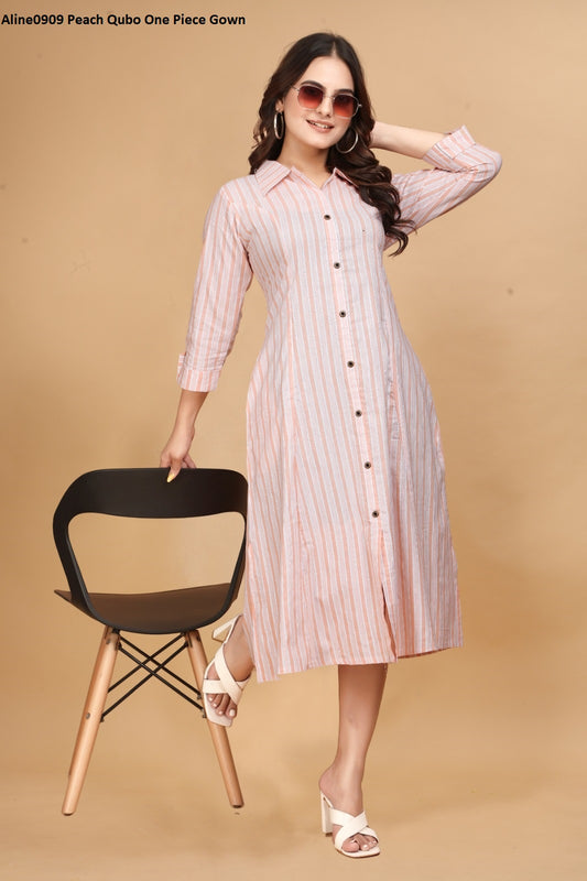 Aline0909 Peach Qubo One Piece Gown