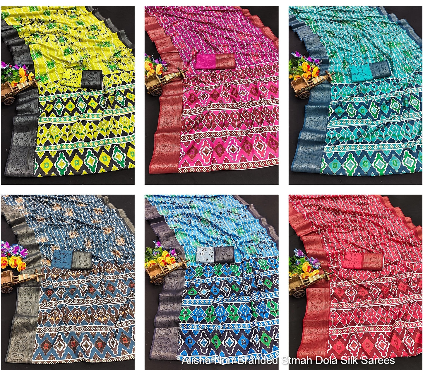 Alisha Non-Branded Stmah Dola Silk Sarees