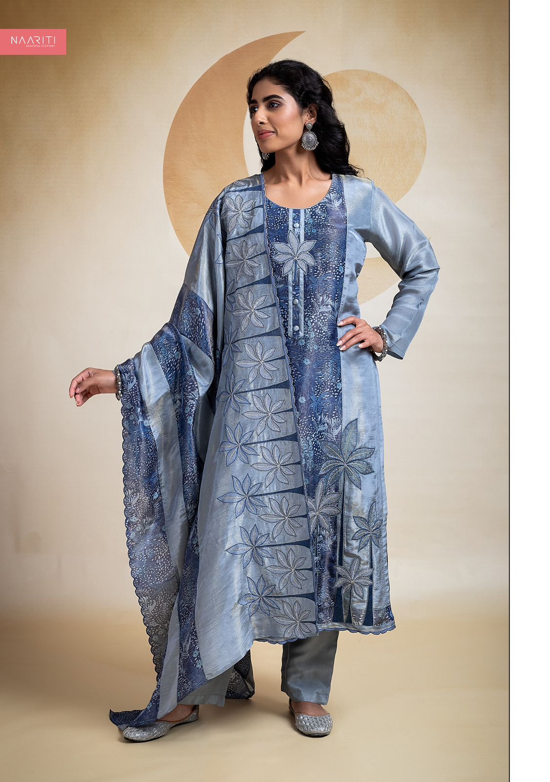 Amber Naariti Tissue Silk Unstitched Suits