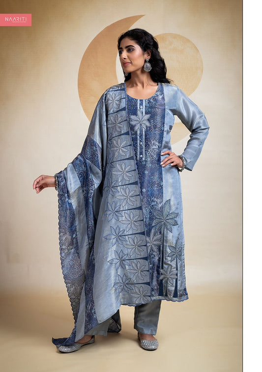 Amber Naariti Tissue Silk Unstitched Suits