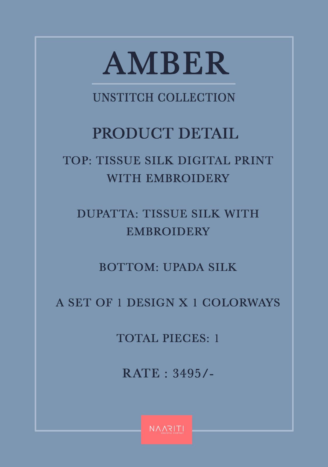 Amber Naariti Tissue Silk Unstitched Suits