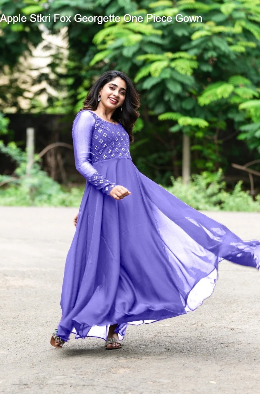 Apple Stkri Fox Georgette One Piece Gown
