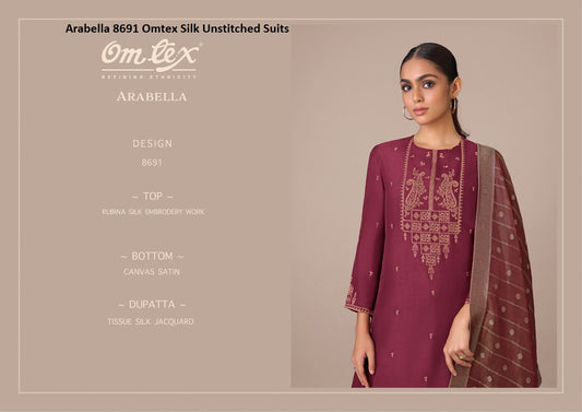 Arabella 8691 Omtex Silk Unstitched Suits