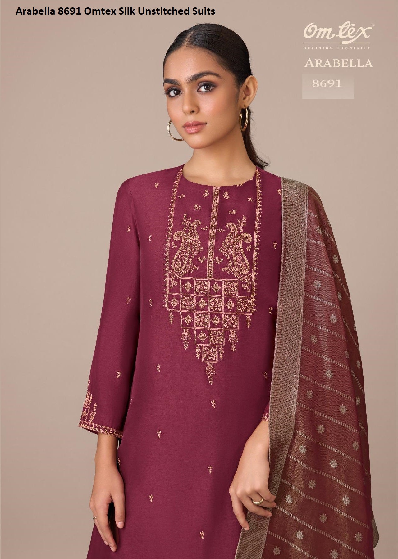 Arabella 8691 Omtex Silk Unstitched Suits