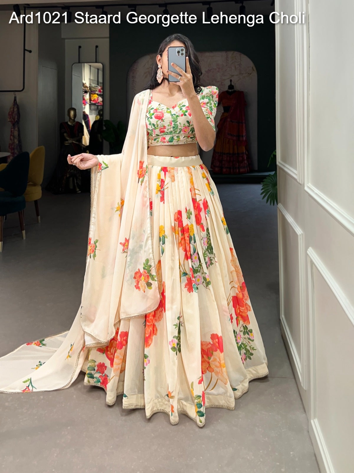 Ard1021 Non-Branded Staard Georgette Lehenga Choli