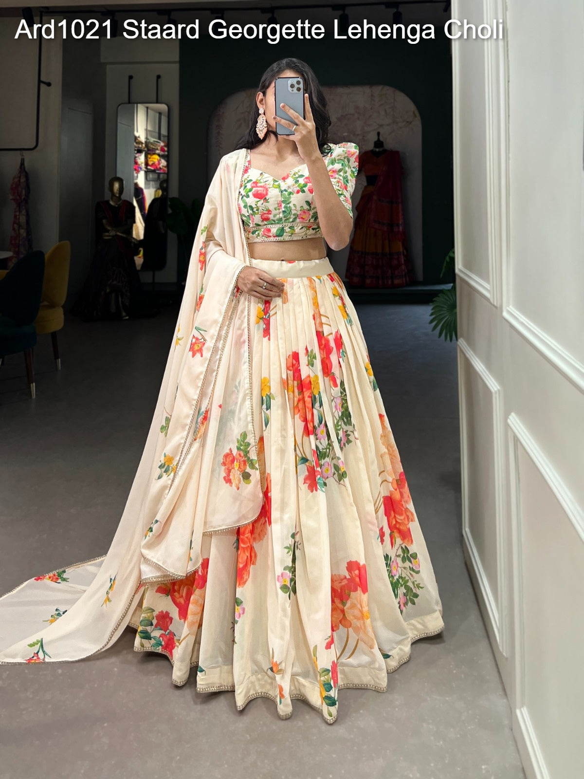 Ard1021 Non-Branded Staard Georgette Lehenga Choli