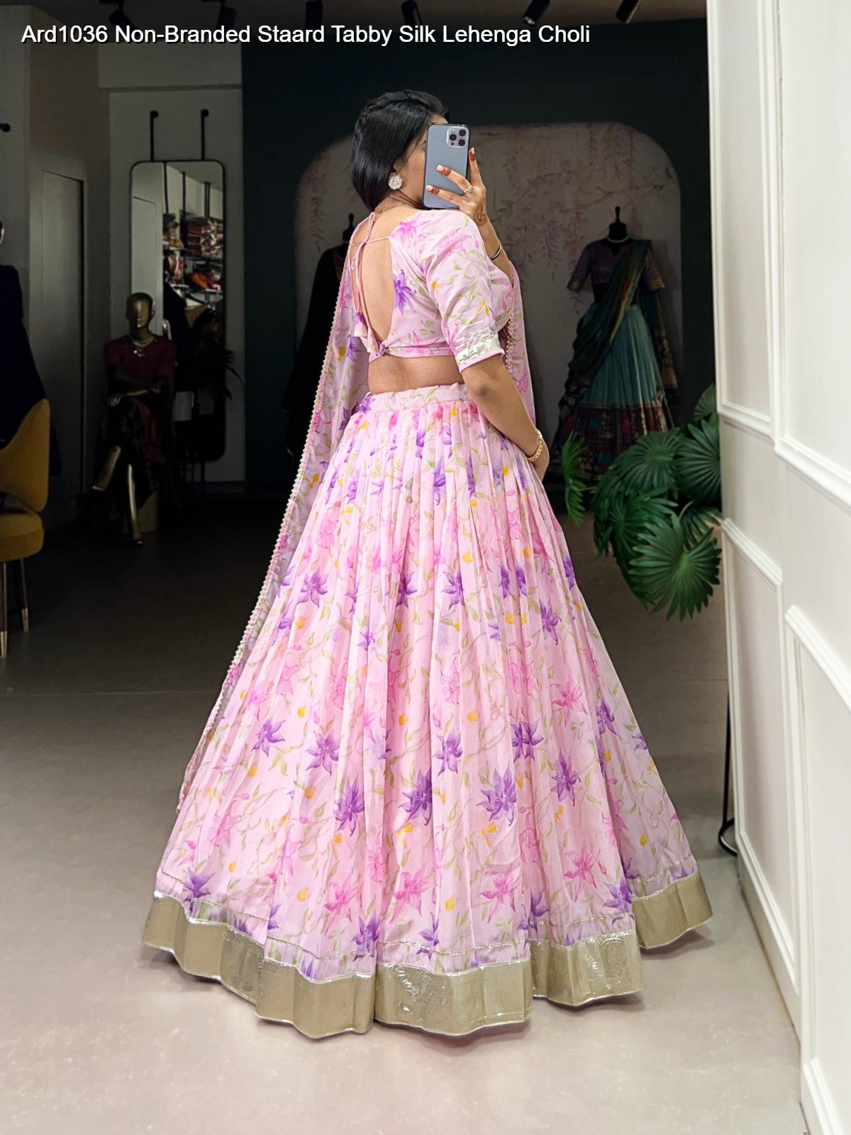 Ard1036 Non-Branded Staard Tabby Silk Lehenga Choli