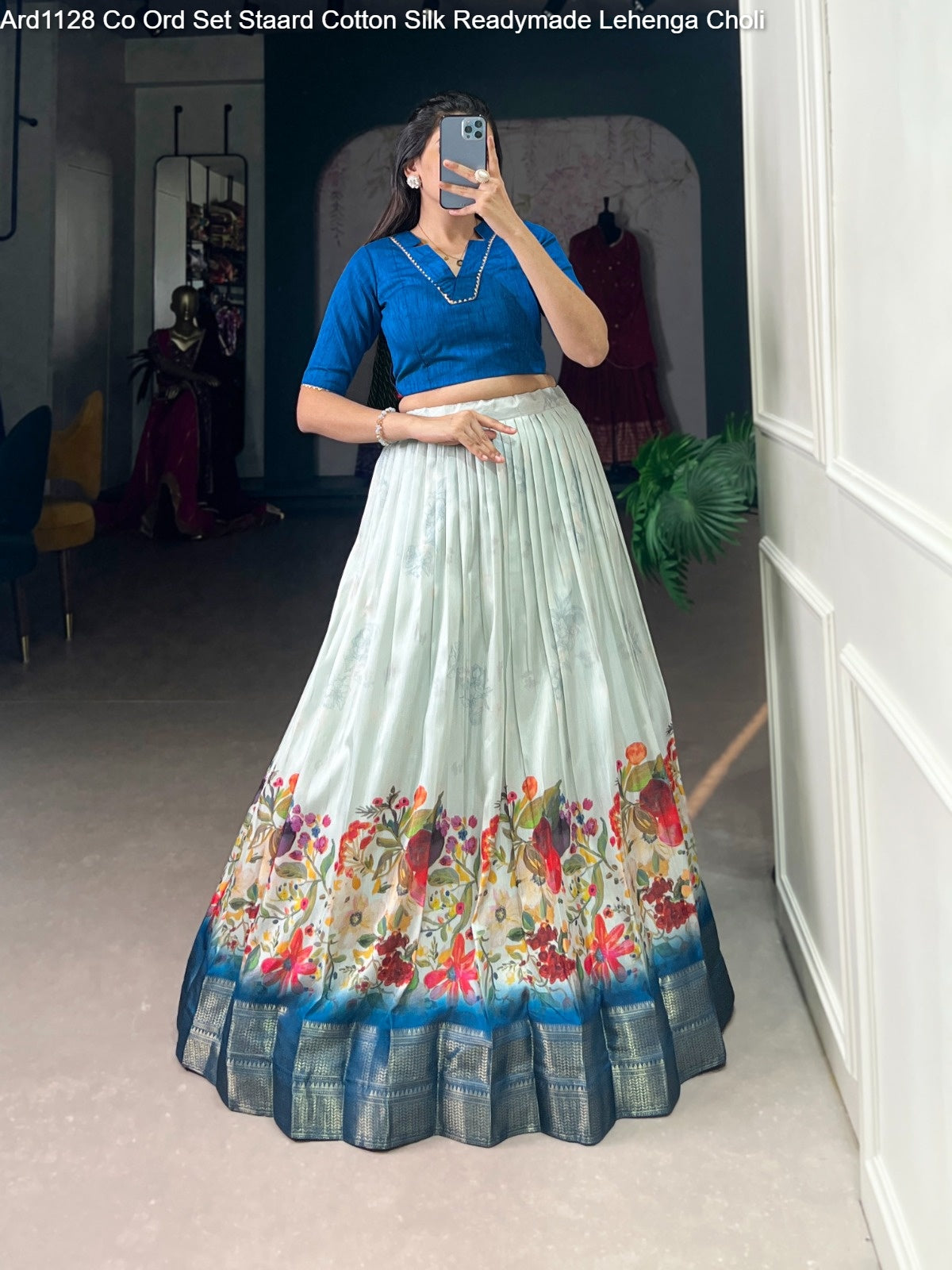 Ard1128 Co Ord Set Staard Cotton Silk Readymade Lehenga Choli