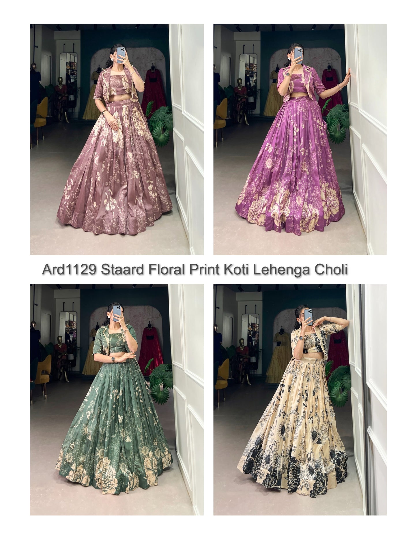 Ard1129 Staard Floral Print Koti Lehenga Choli