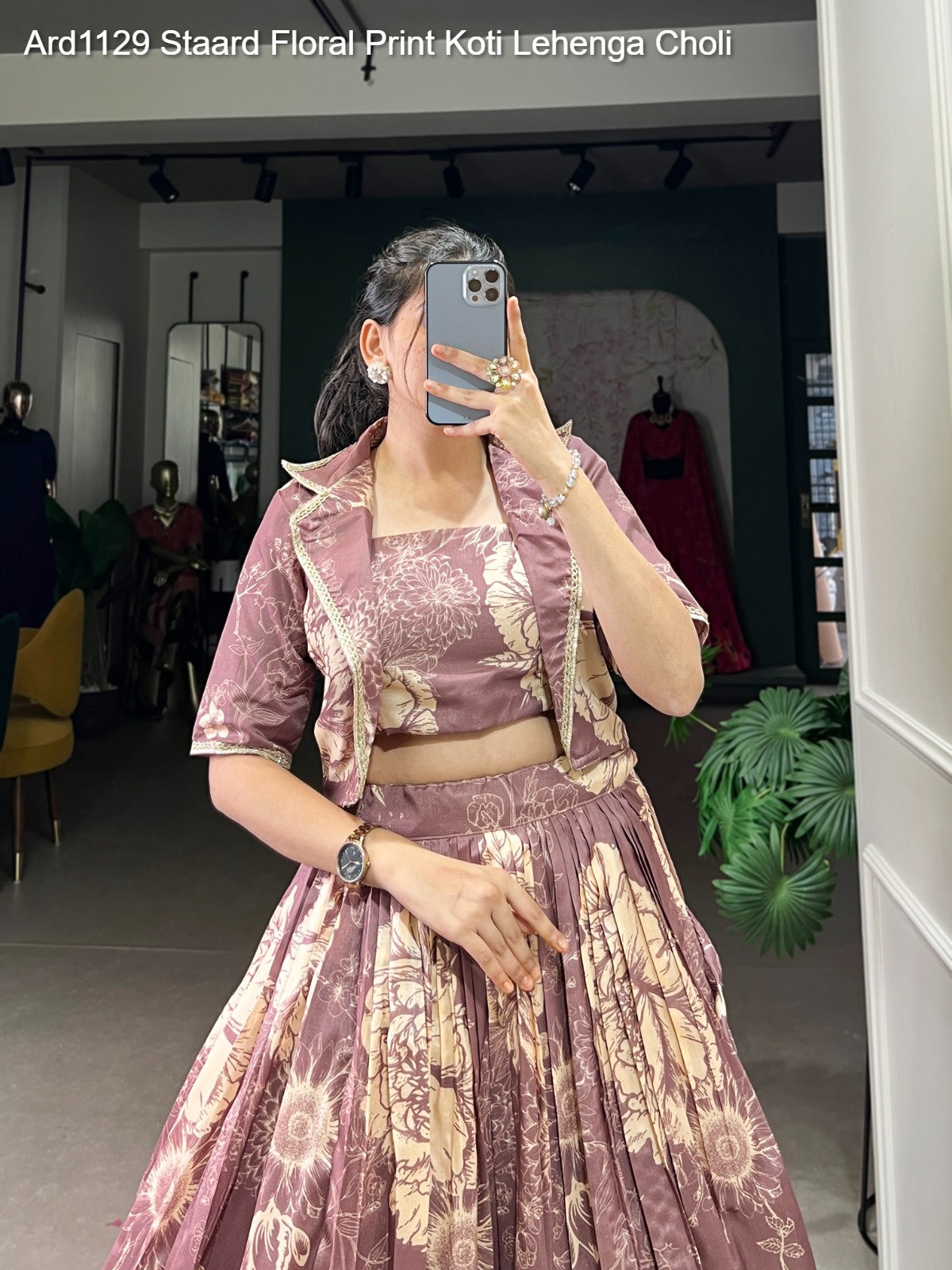 Ard1129 Staard Floral Print Koti Lehenga Choli