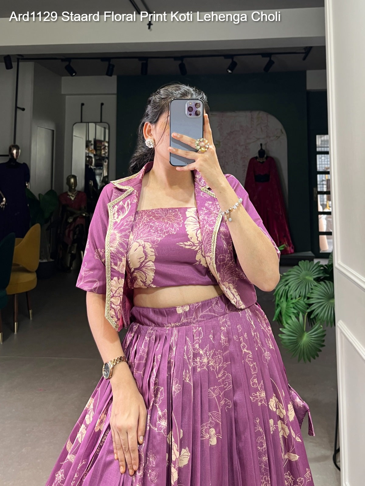Ard1129 Staard Floral Print Koti Lehenga Choli
