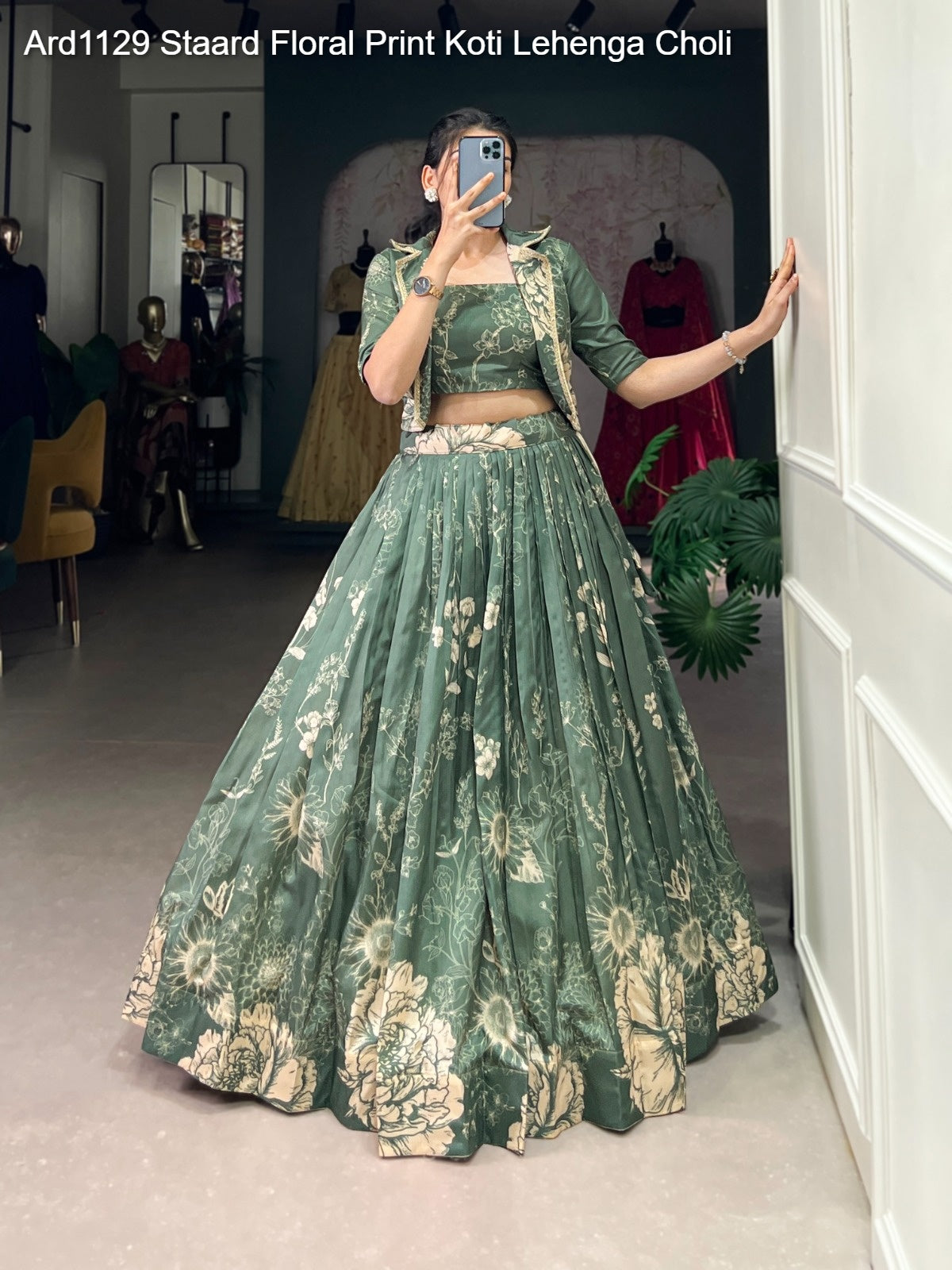 Ard1129 Staard Floral Print Koti Lehenga Choli