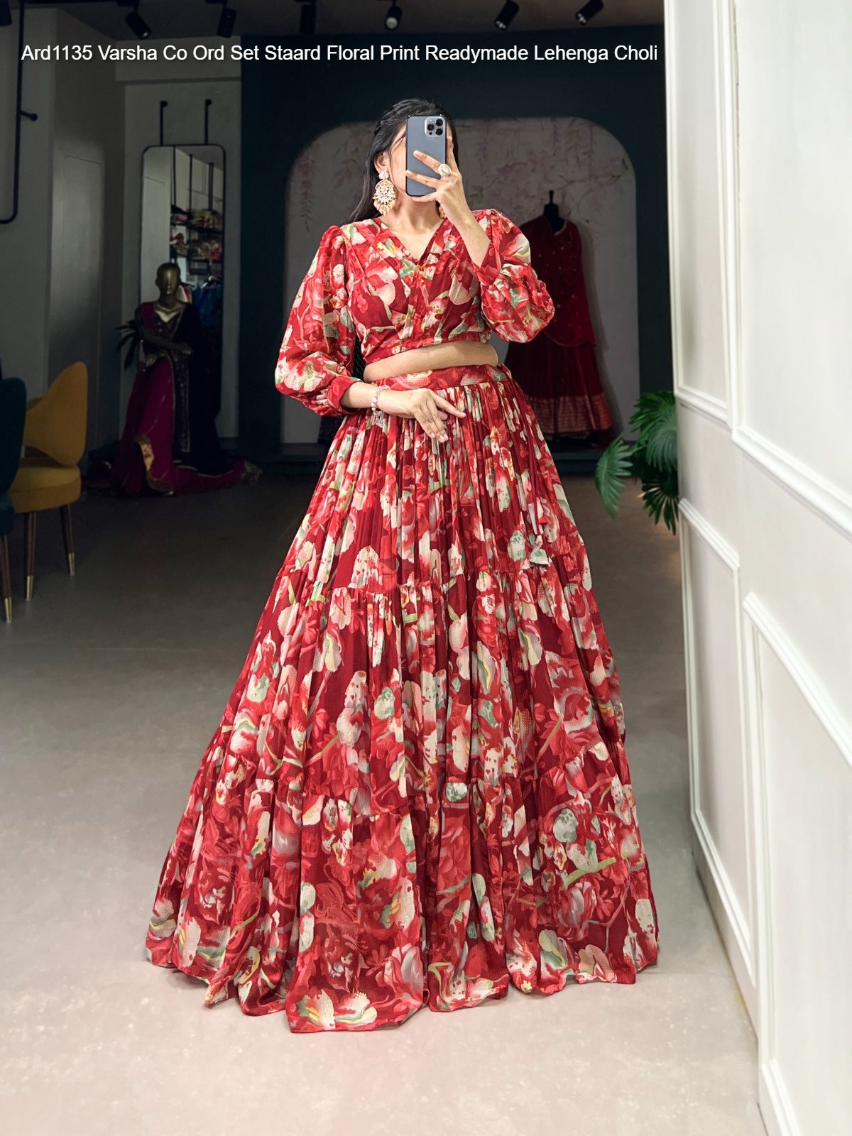 Ard1135 Varsha Co Ord Set Staard Floral Print Readymade Lehenga Choli