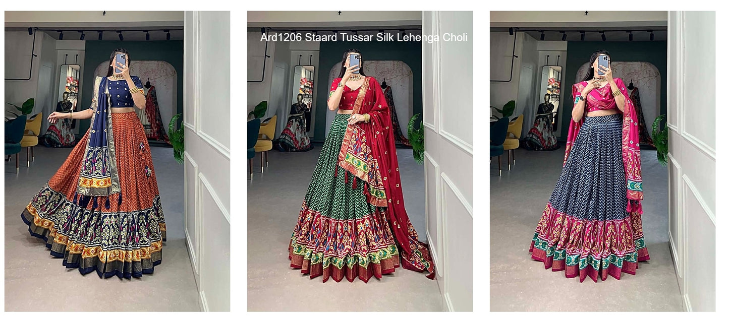 Ard1206 Staard Tussar Silk Lehenga Choli